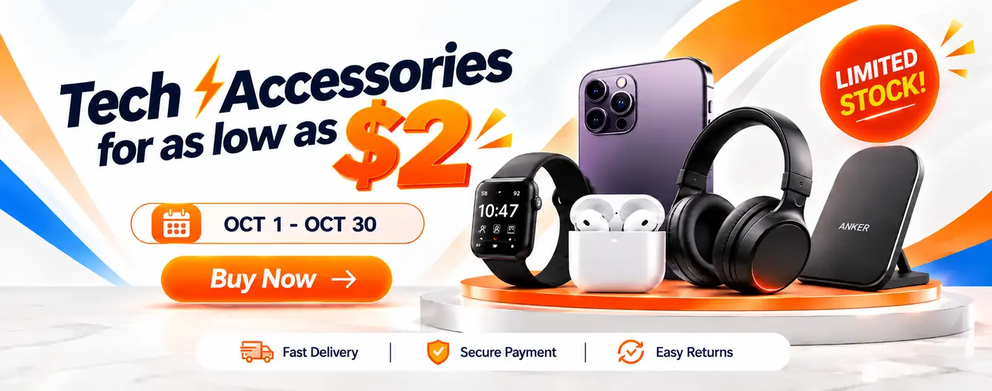 Shop tech and accessories at TBII, October 1–30